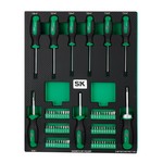 SK Hand Tools SK01461 | 69 Piece Dual-Material Screwdriver Set with Magnetic Bit Holder