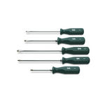 SK Hand Tools 86321 | 5 Piece SureGrip Long Reach Screwdriver Set