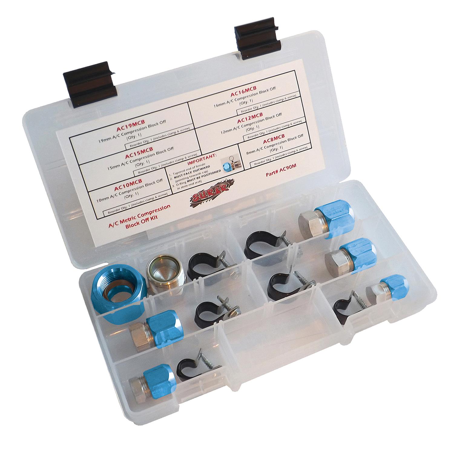 S.U.R. and R AC90M | Metric A/C Compression Block Off Kit