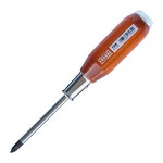 Vessel Tools 100P175 | Genuine Wood Handle Tang-Thru Screwdriver No.100 Ph1x75