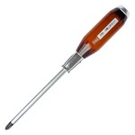 Vessel Tools 100P3150 | Genuine Wood Handle Tang-Thru Screwdriver No.100 Phillips 3x150