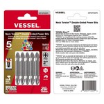 Vessel Tools DEPH2PH250P5 | Neck Torsion Double-Ended Power Bits, PH2 x PH2, 50 mm, 5 Piece