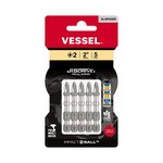 Vessel Tools IBPH250P5 | Impact Ball Torsion Bit PH2 x 50mm, 5 Pieces