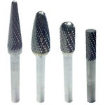 Vessel Tools SP-4BS | Carbide Burr Set for Ferrous Materials (4pc Pack)