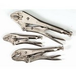Williams 23072 | Curved Jaw Locking Pliers with Cutter Set, 3 Pieces