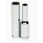 Williams 30811 | 1/4 Drive Deep Socket, High Polished Chrome Finish, 12 Point 11 mm