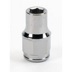 Williams 31614BT | 3/8 Drive Bolt Thru Socket, High Polished Chrome Finish, 6 Point, 7/16