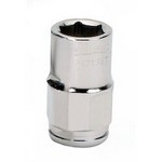 Williams 31710BT | 3/8 Drive Bolt Thru Socket, High Polished Chrome Finish, 6 Point, 10 mm