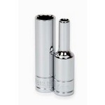 Williams 31812 | 3/8 Drive 12 mm Deep 12 Point Socket, High Polished Chrome Finish,