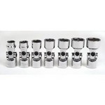 Williams 31938 | 3/8' Drive Universal Socket, 6 Point, SAE, 7 Piece