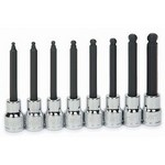 Williams 31947 | 3/8 Drive Long Ball Tip Hex Bit Socket Set, SAE, 8 Pieces