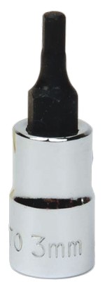 Williams 35070 | 1/4 Drive Hex Bit Socket, High Polished Chrome Finish, 3 mm