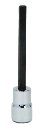 Williams 35165 | 3/8 Drive Hex Long Bit Socket, High Polished Chrome Finish 5 mm