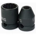 Williams 35330 | 3/8 Drive 15/16 Shallow Impact Socket 12 Point, Black Industrial Finish