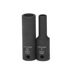 Williams 35417 | 3/8 Drive 17 mm Deep Impact Socket 12 Point, Black Industrial Finish