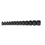 Williams 36923 | 3/8 Drive Shallow Impact Socket Set, 6 Point, Metric, 13 Pieces, Black Industrial Finish