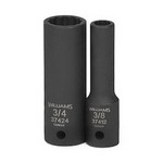 Williams 37412 | 1/2 Drive 3/8 Deep Impact Socket 12 Point