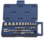 Williams 50665 | 16 Piece 3/8 Drive Socket and Drive Tool Set, 6 Point, Compact Case, Metric