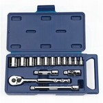 Williams 50673 | 15 Piece 3/8 Drive Socket and Drive Tool Set, 12 Point, Compact Case, SAE