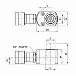 Williams 6C05T00 | 5T Single Acting Cylinders 0.25'' Stroke 3/8''f