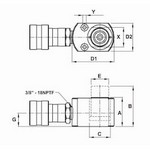 Williams 6C05T01 | 5T Single Acting Cylinders 1'' Stroke 3/8''f