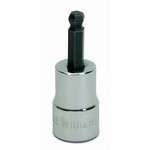 Williams BA-6HBA | 3/8 Drive Ball Hex Bit Socket, High Polished Chrome Finish 3/16