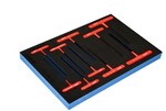 Williams JHWFWSHKT-10 | 10 Piece SAE Arm T-Key Set in 1/3 Foam Drawer Insert (1/4 x 6, 9/64 x 6)