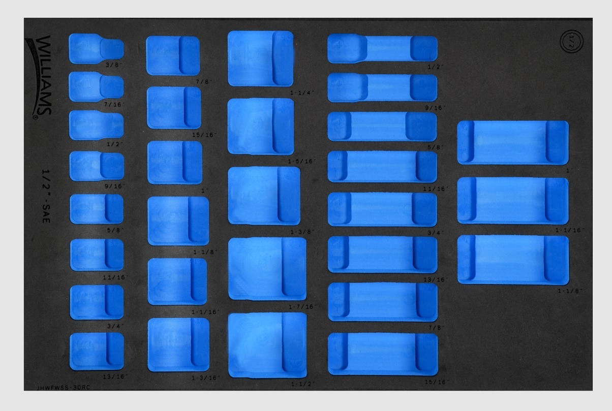 Williams JHWFWSS-30RC13FM | 1/3 Foam Drawer Insert Only for 30 piece 1/2