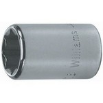 Williams M-810 | 1/4 Drive Shallow Socket, High Polished Chrome Finish, 8- Point, 5/16