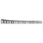 Williams MSB-20HRC | 3/8 Drive Shallow Socket Set, 6 Point, Metric, 20 Piece