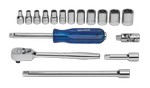 Williams MSM-17HF | 1/4 Drive Socket/Tool Set,6 Point, 17 Pieces, in Keep Safe Foam,