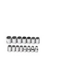 Williams MSS-15RC | 1/2 Drive Shallow Socket Set, 12 Point, 15 Piece