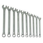 Williams MWS-10A | Supercombo High Polish Chrome Black Combination Wrench Set, 10 Piece, 10 mm - 19 mm