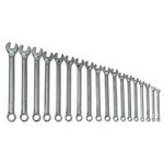 Williams MWS-18A | Supercombo High Polish Chrome Black Combination Wrench Set, 18 Piece, 7 mm - 24 mm