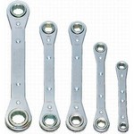 Williams MWS-30 | Double Head Ratcheting Box Wrenches, 5 piece Set, 6 & 12 Point Set, Metric