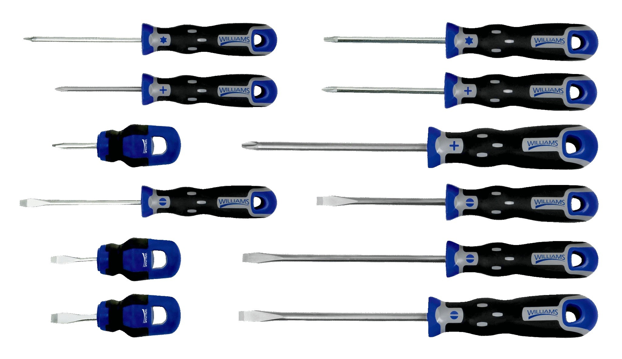 Williams JHWSPRS-12CKPT | 12 PC Combo Screwdriver Set