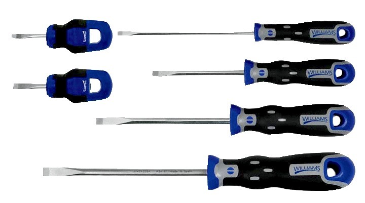 Williams JHWSPRS-6CK | 6 PC Slotted Screwdriver Set