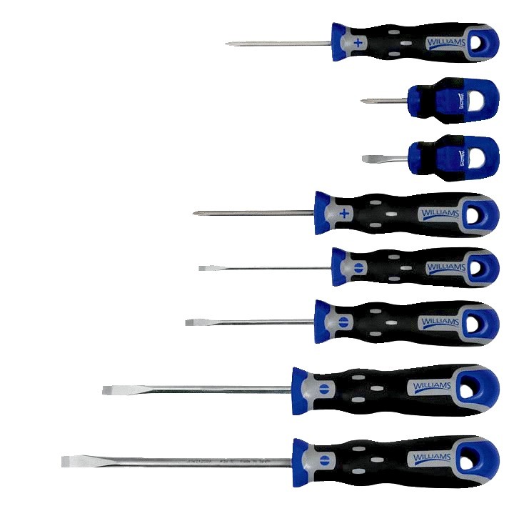 Williams JHWSPRS-8CKP | 8 PC Combo Screwdriver Set