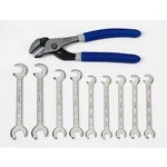 Williams WS-1113CA | Open end Wrench & Plier Set, 10 Piece, Sae