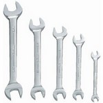 Williams WS-1705A | Chrome Satin Finish Open End Wrench Set 5 Piece
