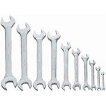 Williams WS-1710A | Chrome Satin Finish Open End Wrench Set 10 Pieces
