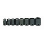Williams WS-2-13 | 3/8 Drive Shallow Impact Sockets, 6 Point, SAE, 13 Piece Set, Black Industrial Finish