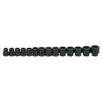 Williams WS-6-14HA | 3/4 Drive Shallow Impact Socket Set, 6-Point, SAE, 14 Pieces, Black Industrial Finish