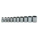 Williams WSB-10RC | 3/8 Drive Shallow Socket Set, 12 Point, SAE, 10 Pieces