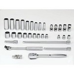 Williams WSB-32F | 3/8 Drive Socket and Drive Tool Set, 8 & 12 Point, SAE, 32 Pieces, in Keep Safe Foam