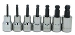 Williams WSBB-7RC | 3/8 Drive Ball Hex Socket Set, SAE, 7 Piece
