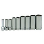 Williams WSBD-9RC | 3/8 Drive Deep Socket Set, 12 Point, SAE, 9 Piece