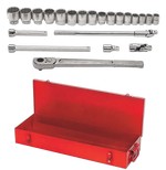 Williams WSH-22 | 3/4 Drive Socket and Drive Tool Set, 12 Point, SAE, 22 Piece