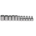 Williams WSM-11HRC | 1/4 Drive Shallow Socket, High Polished Chrome Finish, Set, 6 Point, 11 Piece