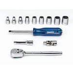 Williams WSM-13FTB | 1/4 Drive Socket/Tool Set,12 Point, 13 Pieces, in Keep Safe Foam, with Tool Box